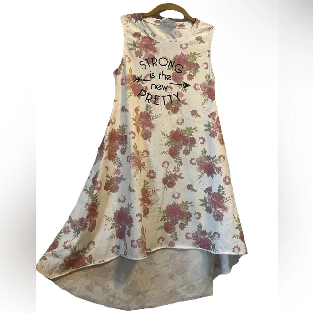 Joyfolie Mia Joy Strong Is The New Pretty Floral Dress HiLo Girl’s Sz 12